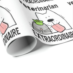 Fun Veterinarian Extraordinaire Wrapping Paper | Zazzle
