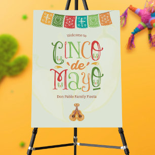 Fun Vibrant Cinco de Mayo Party Welcome Foam Board