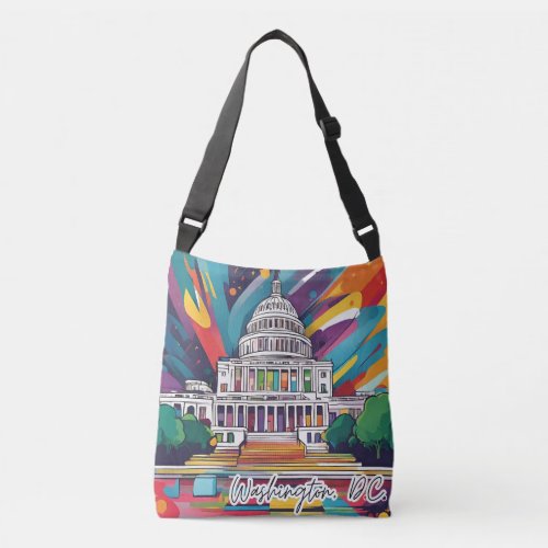 Fun Vibrant Funky Washington DC Colorful Tote Bag