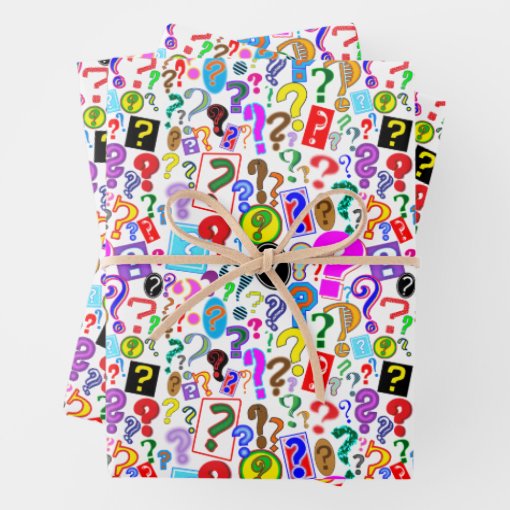 Fun Vibrant Pattern of Question Marks Wrapping Paper Sheets Zazzle