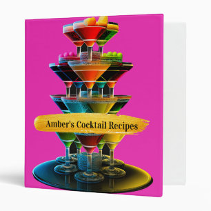 Fun Vibrant Pink Cocktail Recipe  3 Ring Binder