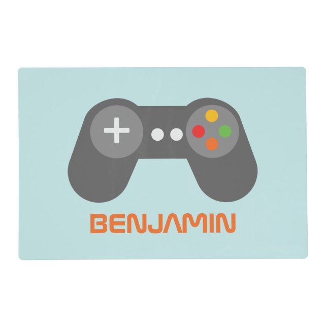 Fun Video Game Controller Kids Placemat (Front)