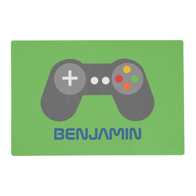 Fun Video Game Controller Kids Placemat (Front)