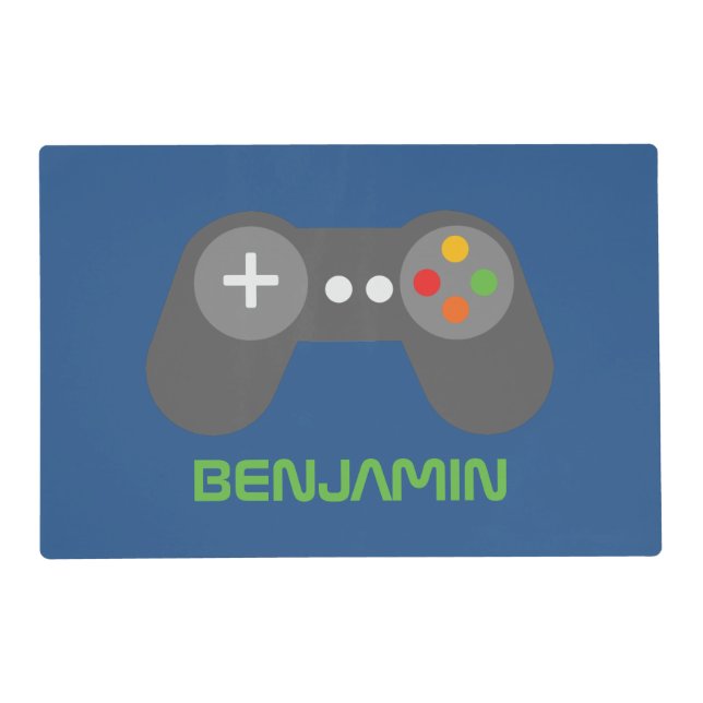 Fun Video Game Controller Kids Placemat (Front)