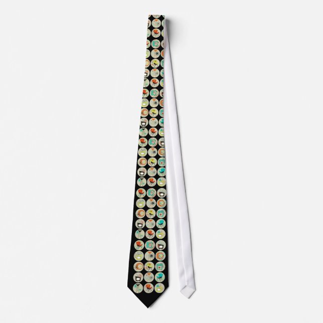 FUN Vintage 1950 Retro Home Collage Tie (Front)