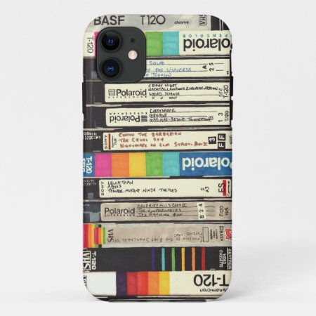 Fun Vintage 80s Retro Vhs Tape Stack Iphone 11 Case