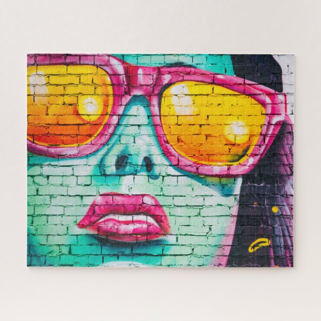 Fun vintage art puzzle, graffiti jigsaw puzzle (Horizontal)
