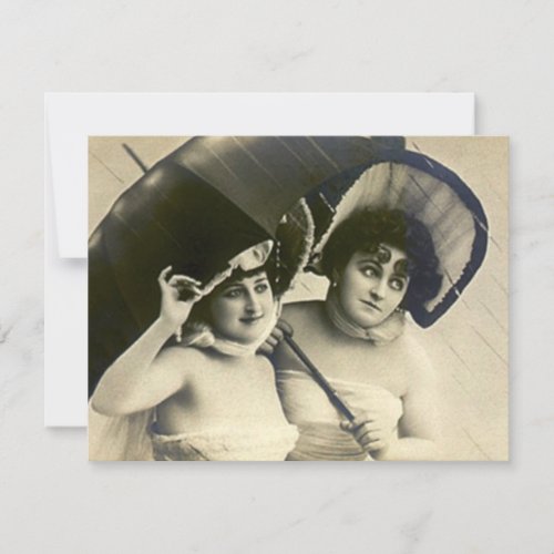 Fun Vintage Bridal Shower Invitation Gals In Rain