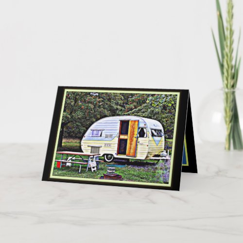 Fun Vintage Camper Fathers Day Card