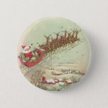 Fun Vintage Christmas Santa Button at Zazzle