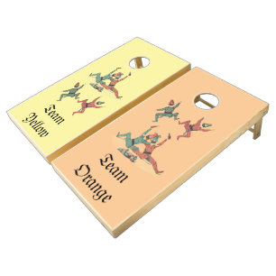 Fun Vintage Harlequin Court Jesters Tumbling Party Cornhole Set