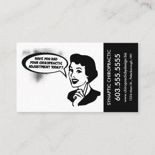 Fun Vintage-Look Chiropractic Ad Appointment Cards