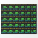 [ Thumbnail: Fun Vintage/Retro Video Game Look 13th Birthday Wrapping Paper ]