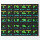 [ Thumbnail: Fun Vintage/Retro Video Game Look 17th Birthday Wrapping Paper ]