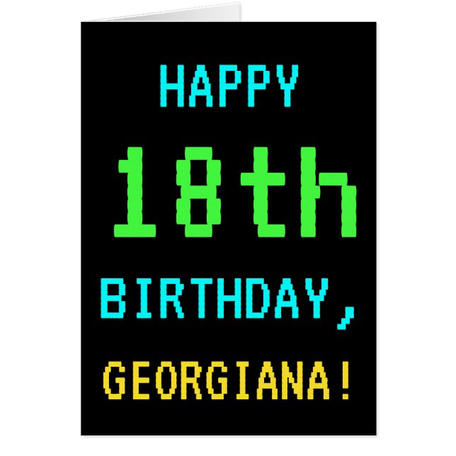 Fun Vintage/Retro Video Game Look 18th Birthday (Front)