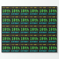 Fun Vintage/Retro Video Game Look 18th Birthday Wrapping Paper