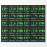 [ Thumbnail: Fun Vintage/Retro Video Game Look 19th Birthday Wrapping Paper ]