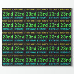 [ Thumbnail: Fun Vintage/Retro Video Game Look 23rd Birthday Wrapping Paper ]