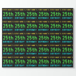 [ Thumbnail: Fun Vintage/Retro Video Game Look 25th Birthday Wrapping Paper ]