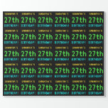 [ Thumbnail: Fun Vintage/Retro Video Game Look 27th Birthday Wrapping Paper ]