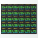 [ Thumbnail: Fun Vintage/Retro Video Game Look 33rd Birthday Wrapping Paper ]