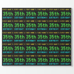 [ Thumbnail: Fun Vintage/Retro Video Game Look 35th Birthday Wrapping Paper ]