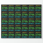 [ Thumbnail: Fun Vintage/Retro Video Game Look 37th Birthday Wrapping Paper ]
