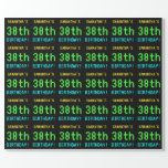[ Thumbnail: Fun Vintage/Retro Video Game Look 38th Birthday Wrapping Paper ]