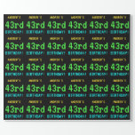[ Thumbnail: Fun Vintage/Retro Video Game Look 43rd Birthday Wrapping Paper ]