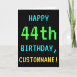 [ Thumbnail: Fun Vintage/Retro Video Game Look 44th Birthday Card ]