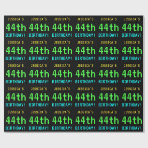 Fun Vintage/Retro Video Game Look 44th Birthday Wrapping Paper