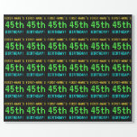 [ Thumbnail: Fun Vintage/Retro Video Game Look 45th Birthday Wrapping Paper ]