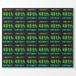 [ Thumbnail: Fun Vintage/Retro Video Game Look 48th Birthday Wrapping Paper ]