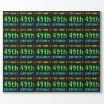[ Thumbnail: Fun Vintage/Retro Video Game Look 49th Birthday Wrapping Paper ]
