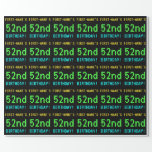 [ Thumbnail: Fun Vintage/Retro Video Game Look 52nd Birthday Wrapping Paper ]