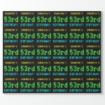 [ Thumbnail: Fun Vintage/Retro Video Game Look 53rd Birthday Wrapping Paper ]