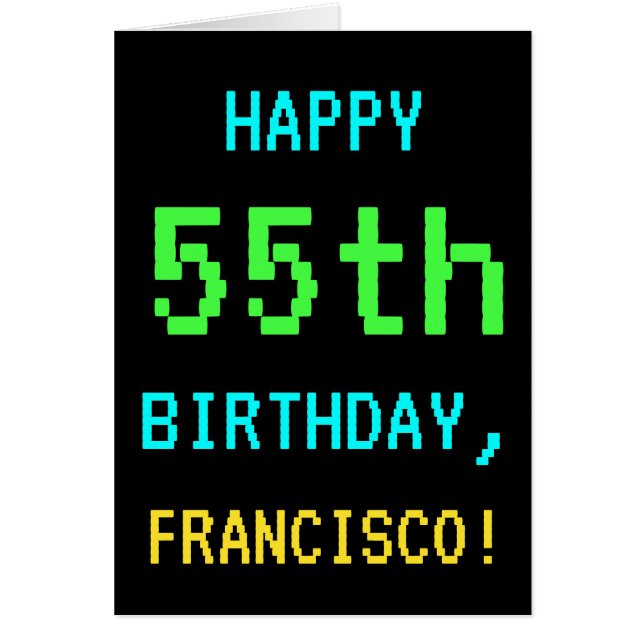 Fun Vintage/Retro Video Game Look 55th Birthday (Front)