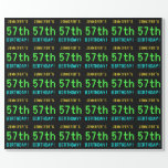 [ Thumbnail: Fun Vintage/Retro Video Game Look 57th Birthday Wrapping Paper ]
