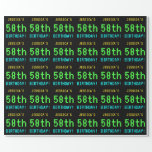 [ Thumbnail: Fun Vintage/Retro Video Game Look 58th Birthday Wrapping Paper ]