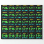 [ Thumbnail: Fun Vintage/Retro Video Game Look 59th Birthday Wrapping Paper ]