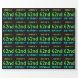 [ Thumbnail: Fun Vintage/Retro Video Game Look 62nd Birthday Wrapping Paper ]