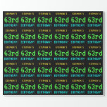 [ Thumbnail: Fun Vintage/Retro Video Game Look 63rd Birthday Wrapping Paper ]