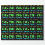 [ Thumbnail: Fun Vintage/Retro Video Game Look 65th Birthday Wrapping Paper ]