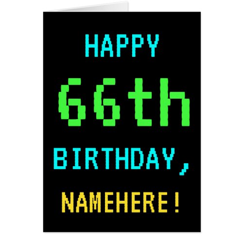 Fun VintageRetro Video Game Look 66th Birthday