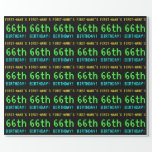 [ Thumbnail: Fun Vintage/Retro Video Game Look 66th Birthday Wrapping Paper ]