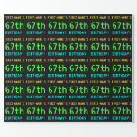 [ Thumbnail: Fun Vintage/Retro Video Game Look 67th Birthday Wrapping Paper ]