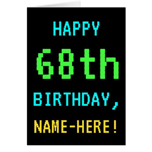 Fun VintageRetro Video Game Look 68th Birthday