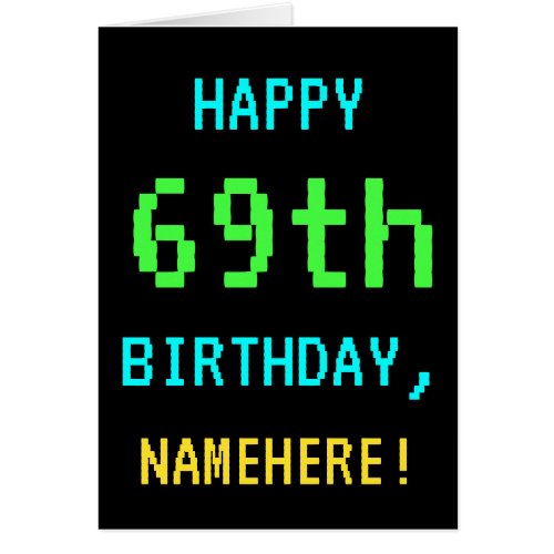 Fun VintageRetro Video Game Look 69th Birthday