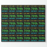 [ Thumbnail: Fun Vintage/Retro Video Game Look 70th Birthday Wrapping Paper ]