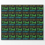 [ Thumbnail: Fun Vintage/Retro Video Game Look 72nd Birthday Wrapping Paper ]